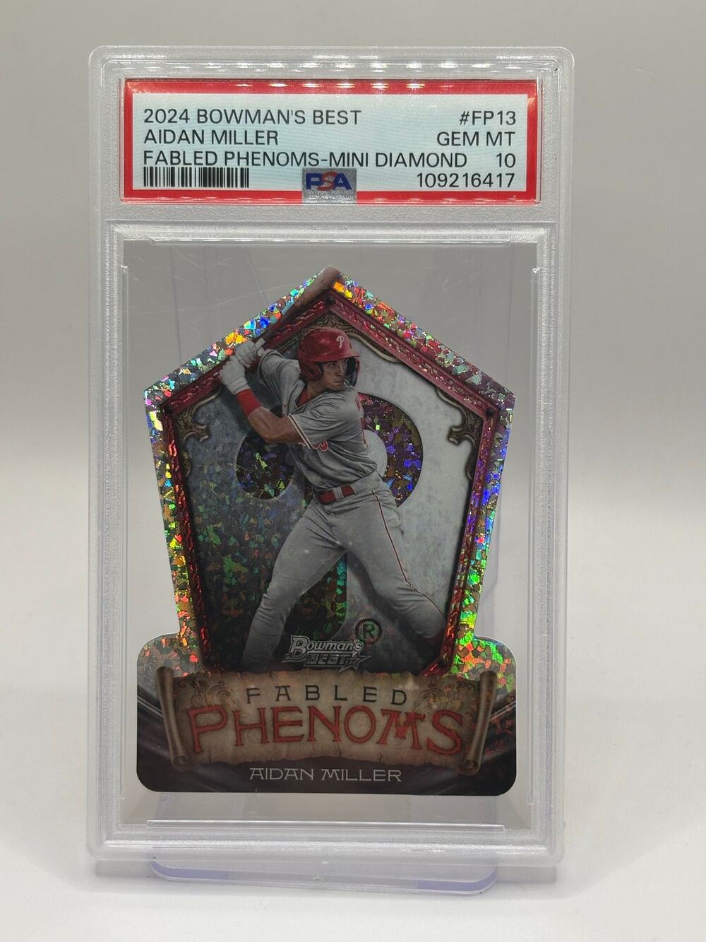 2024 Bowman's Best Aidan Miller Fabled Phenoms Mini Diamond Refractor SP PSA 10